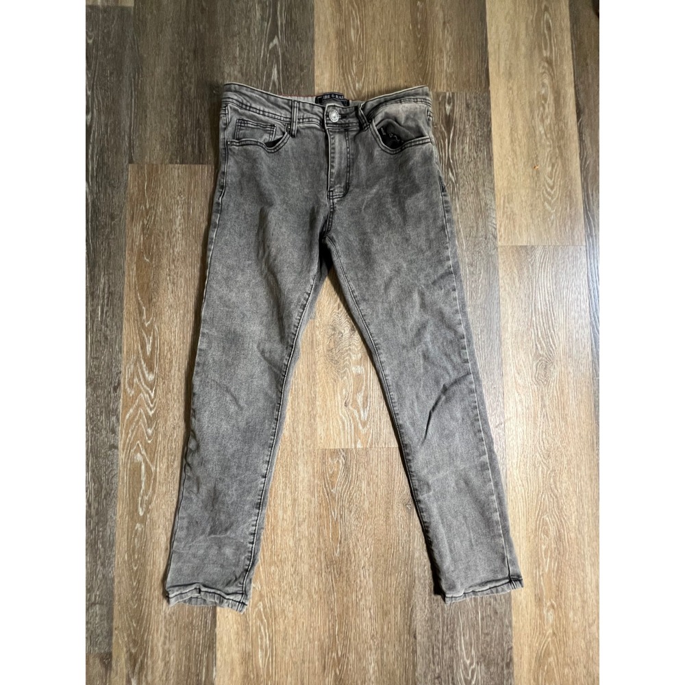 Fire & Rain Slim Fit Jeans Mens 32x30 Grey Acid Wash Stretch Denim Pants